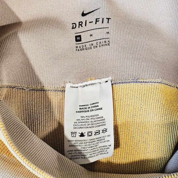 Nike Sculpt Lux Icon Clash 7/8 Training Seamless Yellow/Gray Leggings, Sz M - Picture 12 of 12